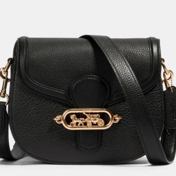 coach black saddle bag